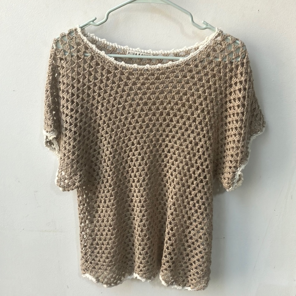 Alice + Olivia Open Weave Sweater